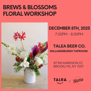 Welcome the Holidays - Brews and Blossoms Floral Workshop